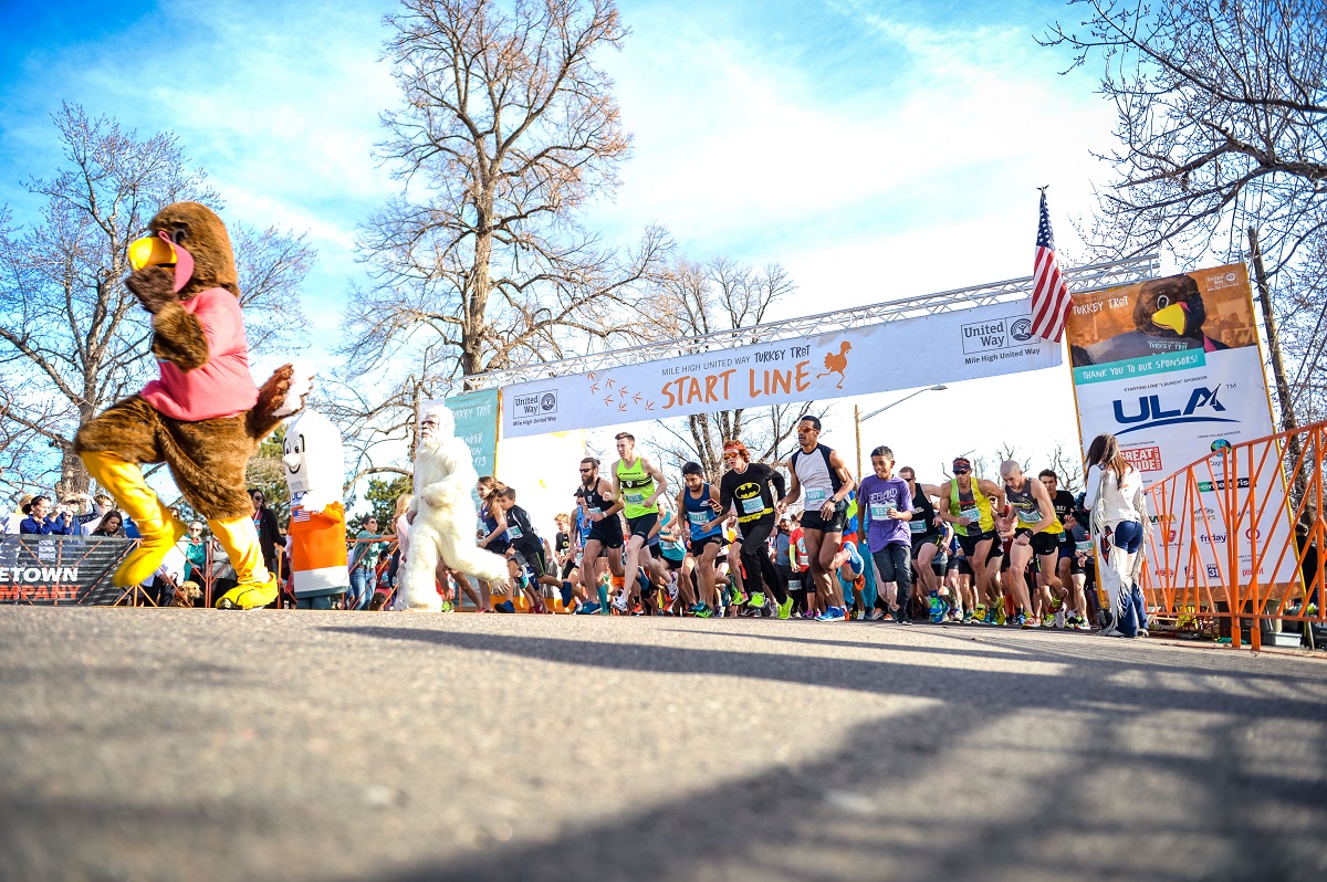 Turkey Trot Run in Denver Mile High United Way